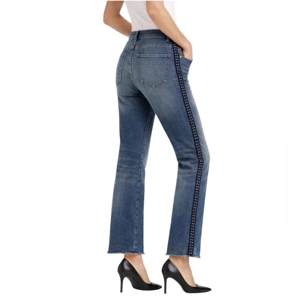 Veronica Beard Ines Stud Detail Crop Jeans - Picture 4 of 16